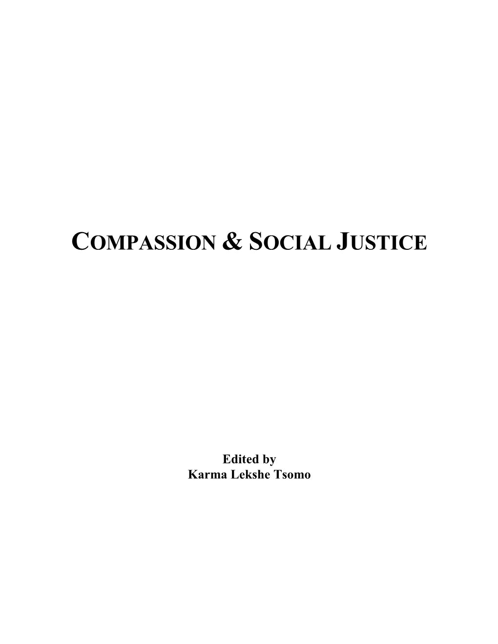 Compassion & Social Justice