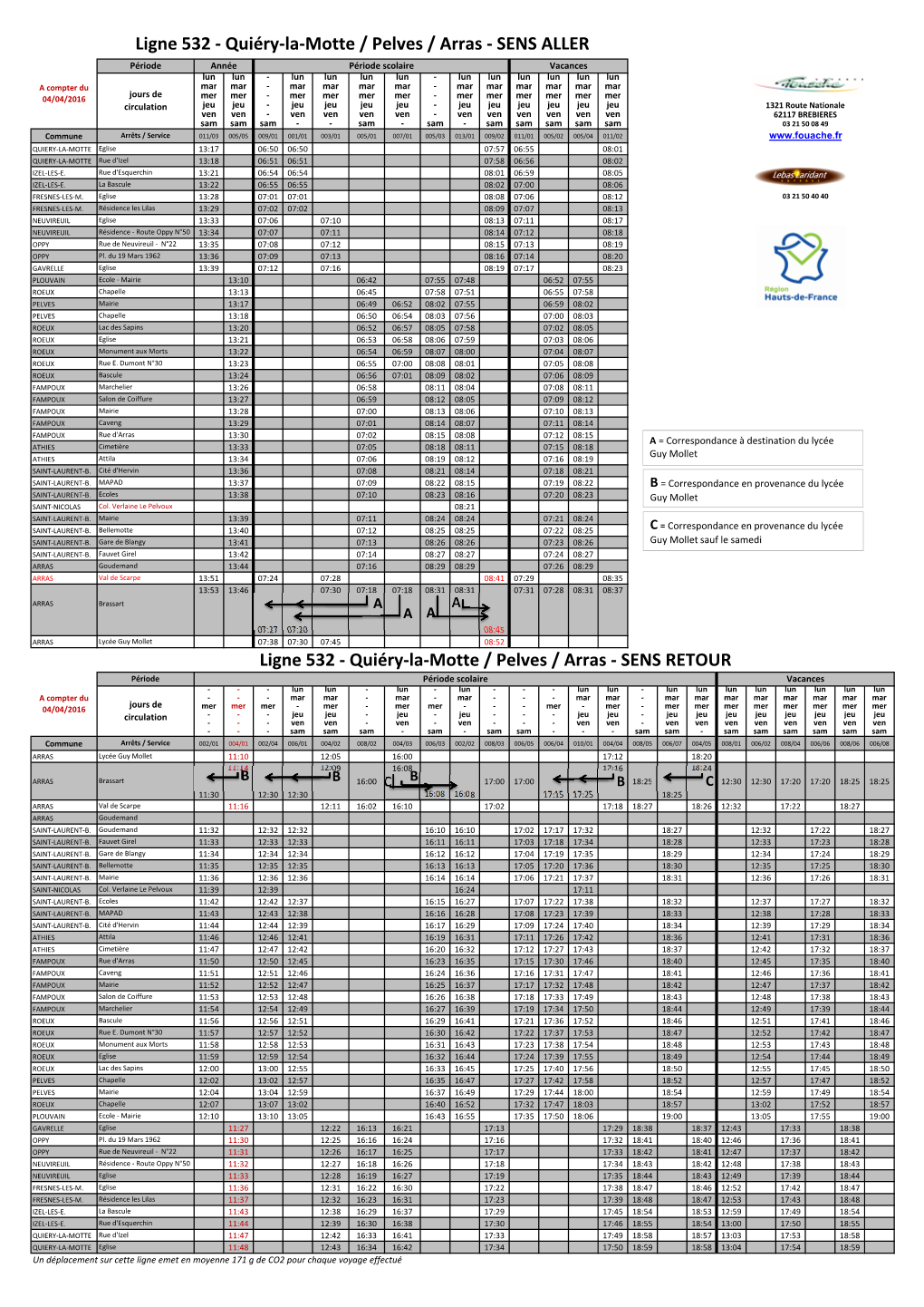 Fh Ligne 532 Pelves Quiery Arras