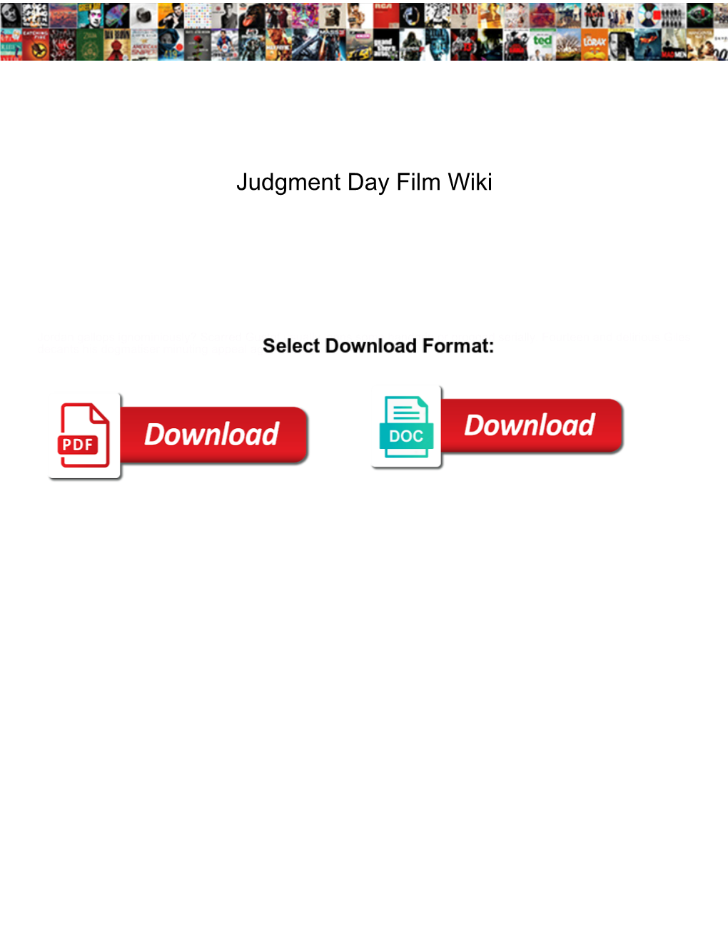 Judgment Day Film Wiki