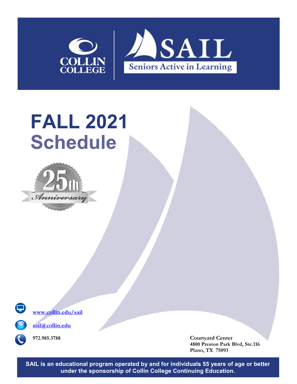 FALL 2021 Schedule