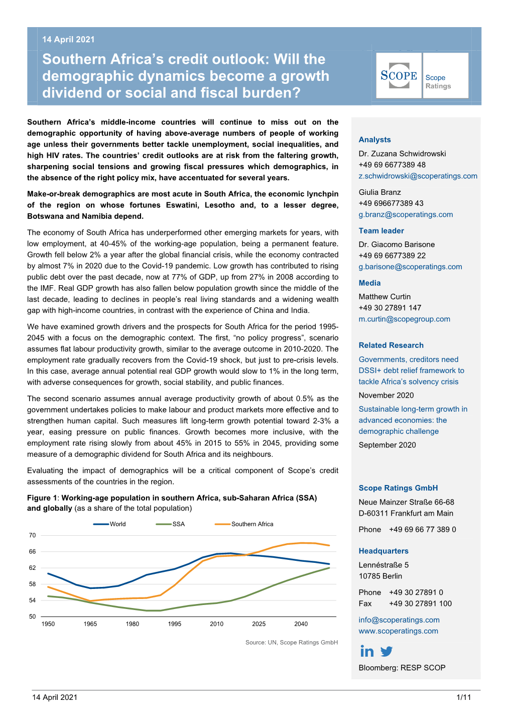 Southern Africa's Credit Outlook: Will the Demographic Dynamics Become