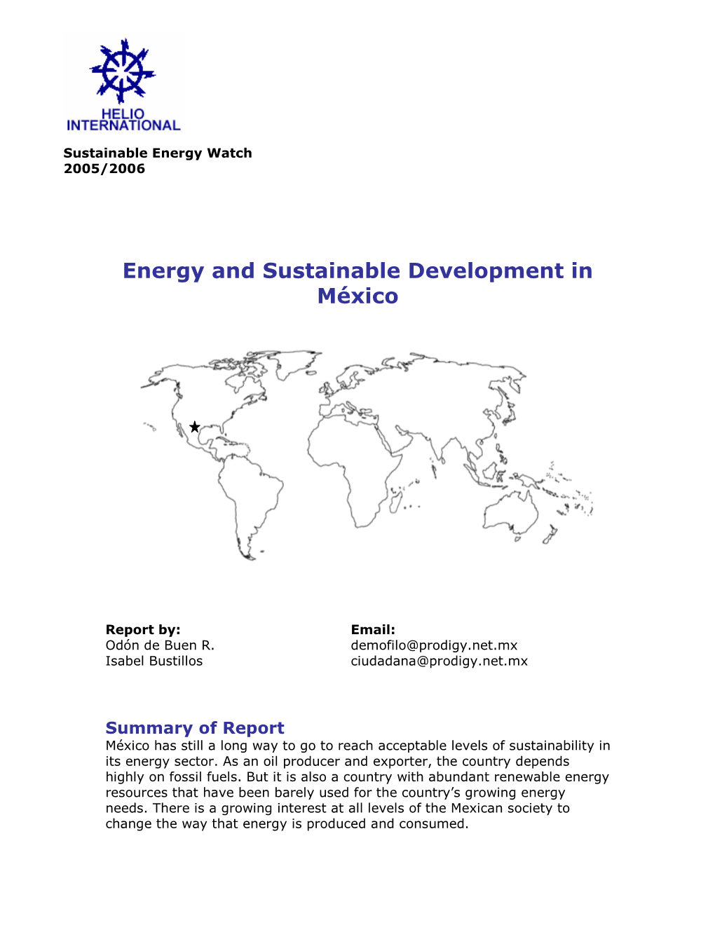 Sew Energy and Sustainable Development in México