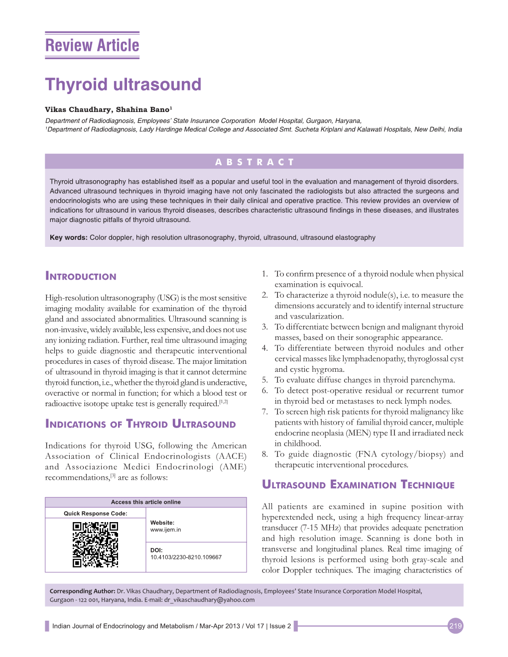 Thyroid Ultrasound