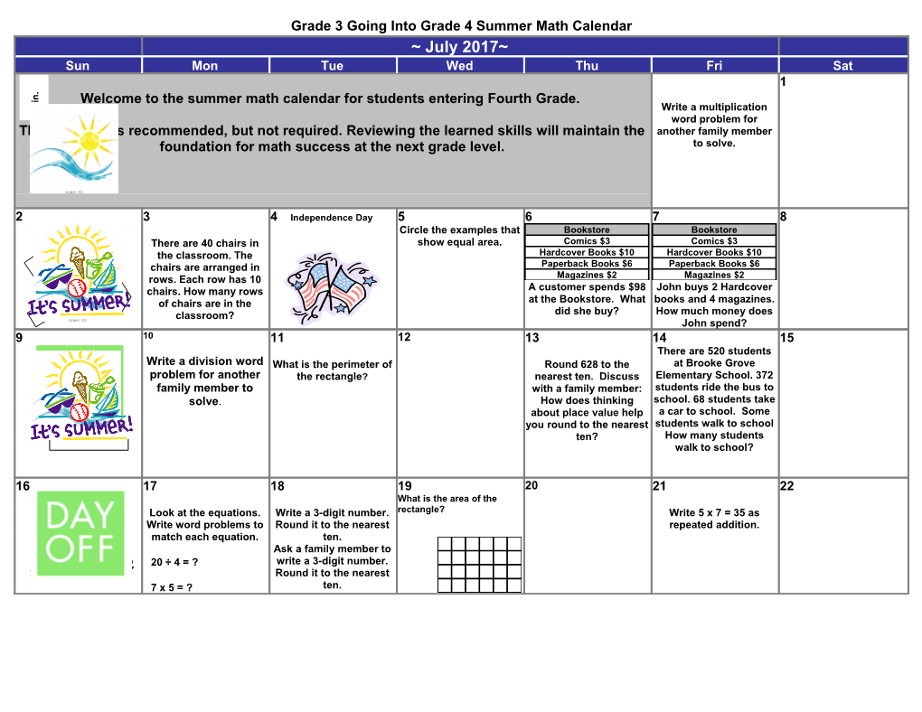 July Calendar with US Holidays2013 s1