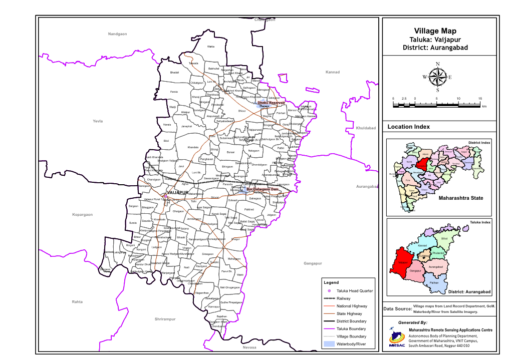 Village Map Taluka: Vaijapur Wakla District: Aurangabad