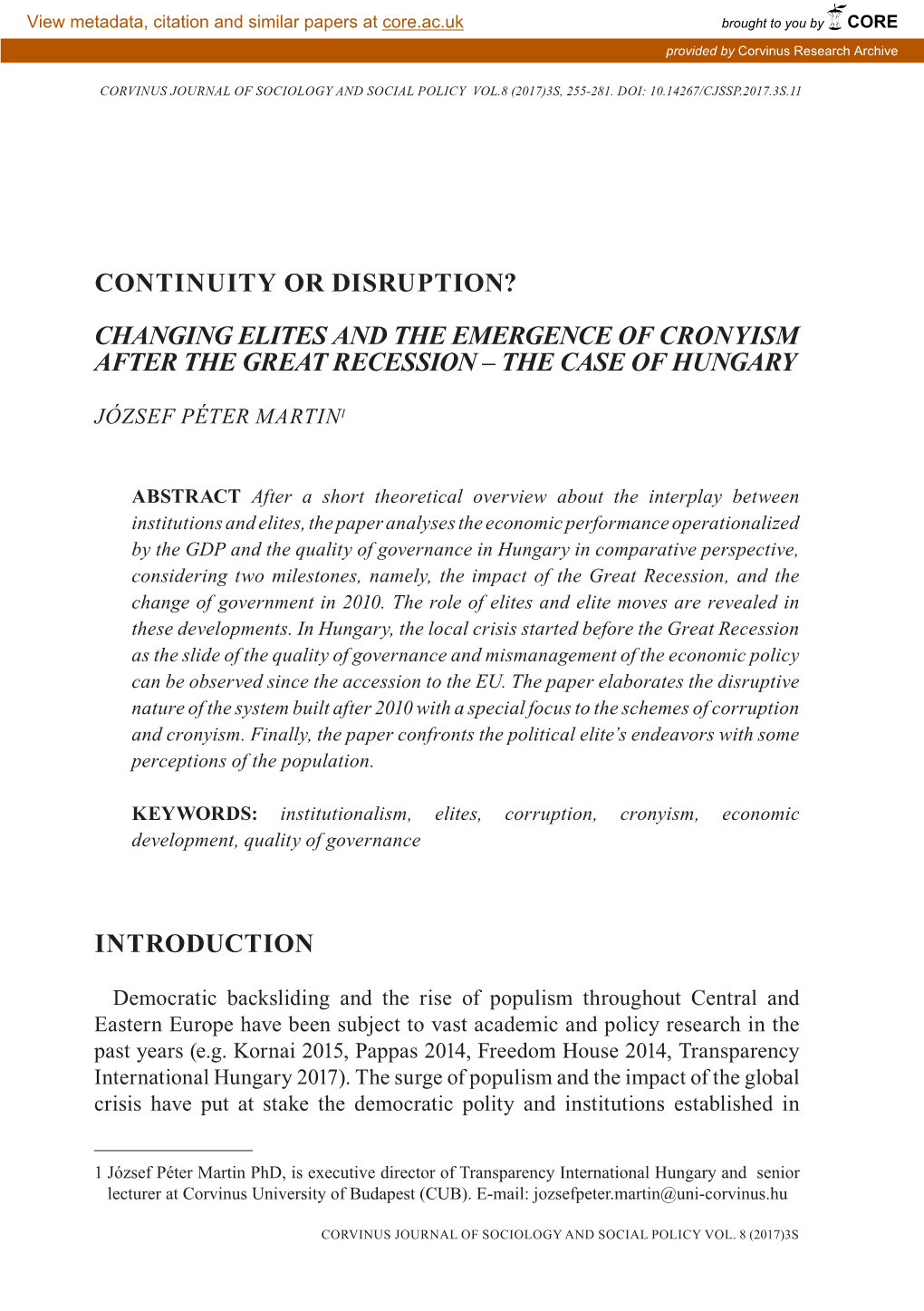 The Case of Hungary Introd