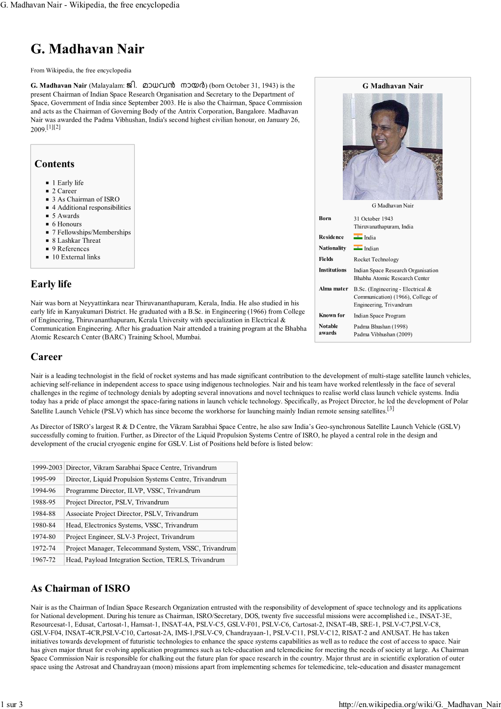 G. Madhavan Nair - Wikipedia, the Free Encyclopedia