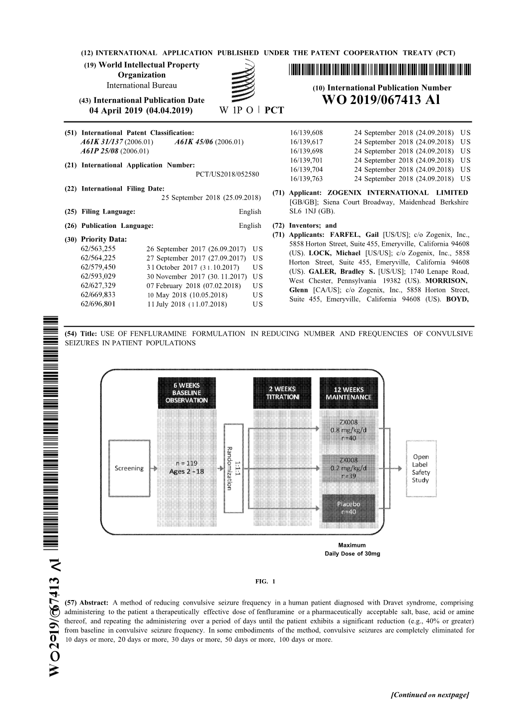WO 2019/067413 Al 04 April 2019 (04.04.2019) W 1P O PCT