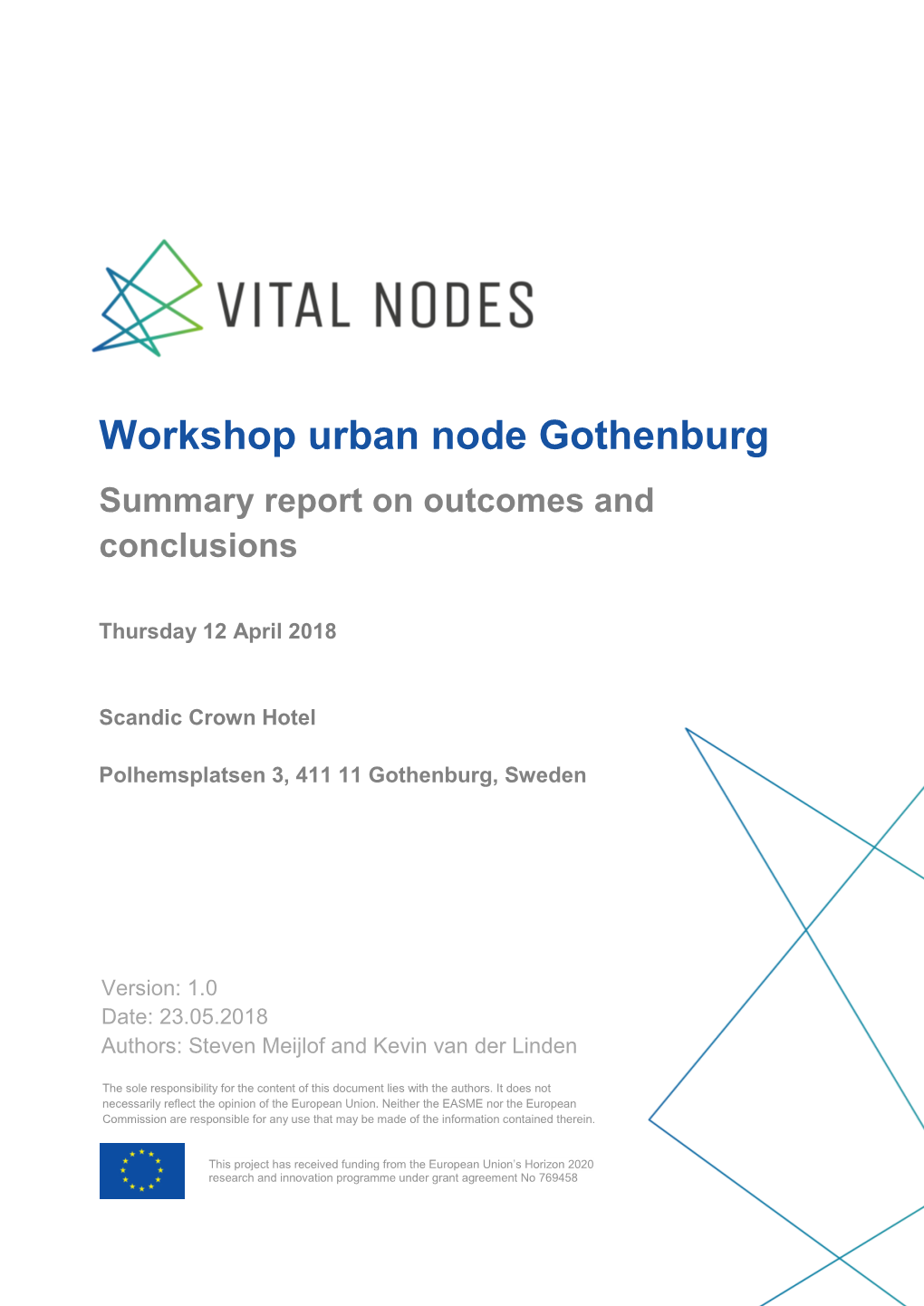 Workshop Urban Node Gothenburg