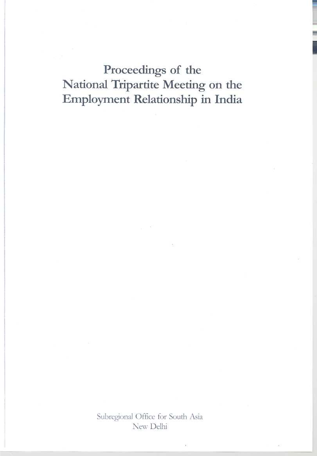 National Tripartite Meeting on the Employment Relationship In