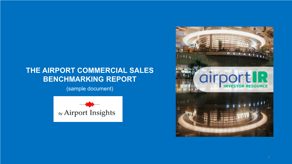 THE AIRPORT COMMERCIAL SALES BENCHMARKING REPORT (Sample Document)