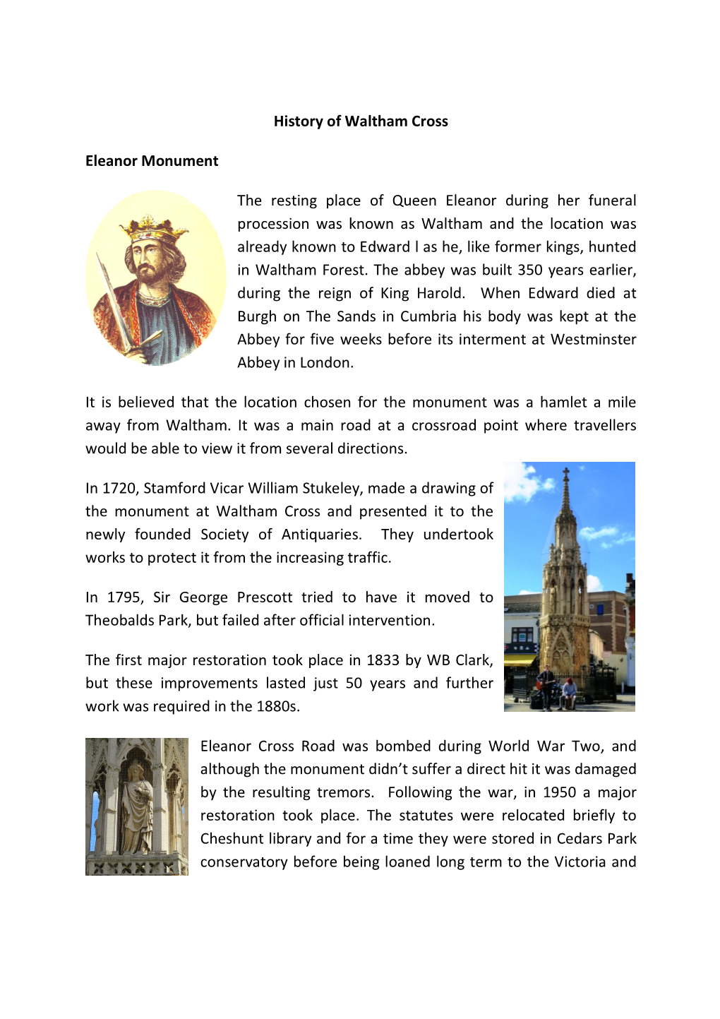 A Brief History of Waltham Cross