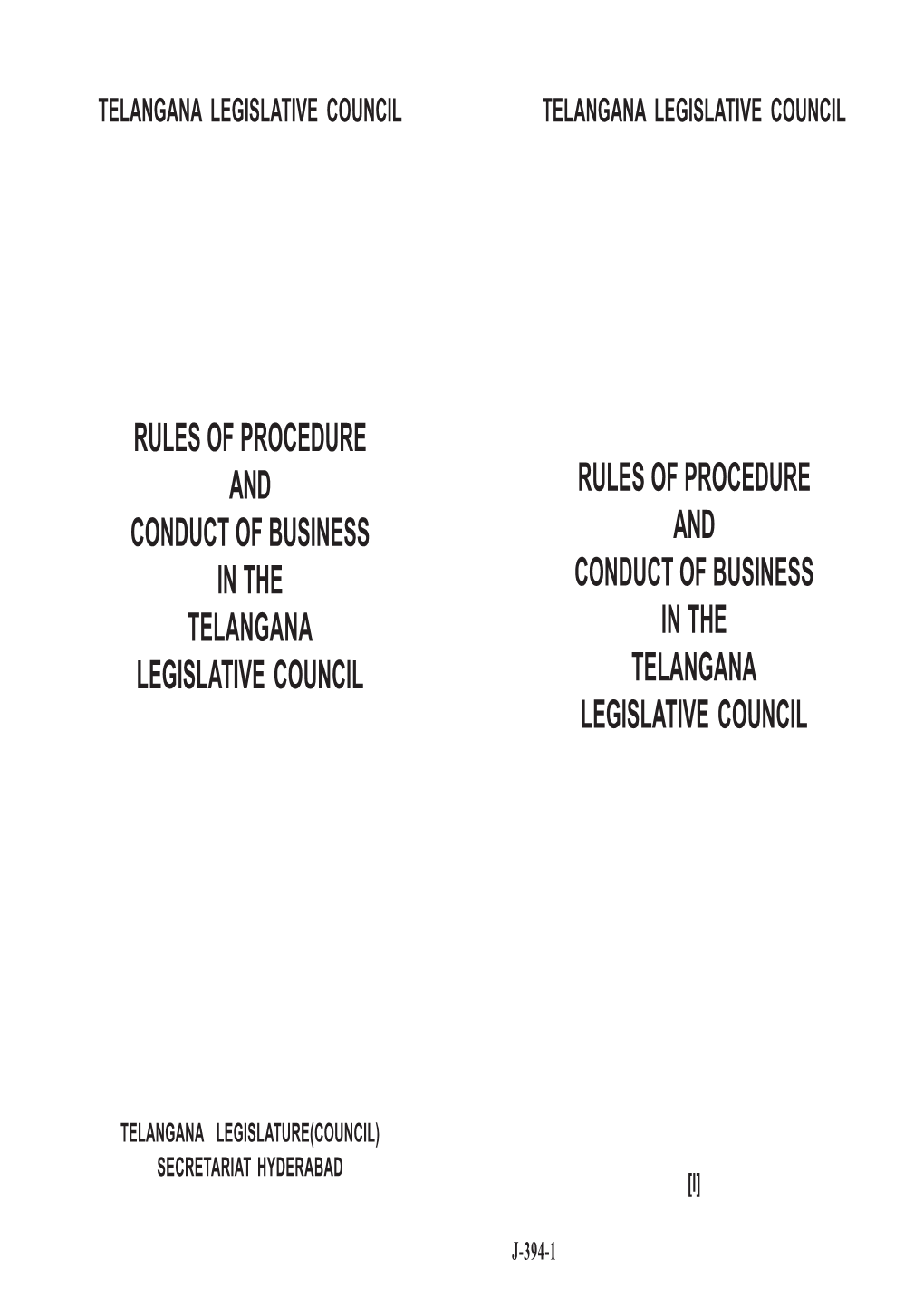 Rules of Procedure and Conduct