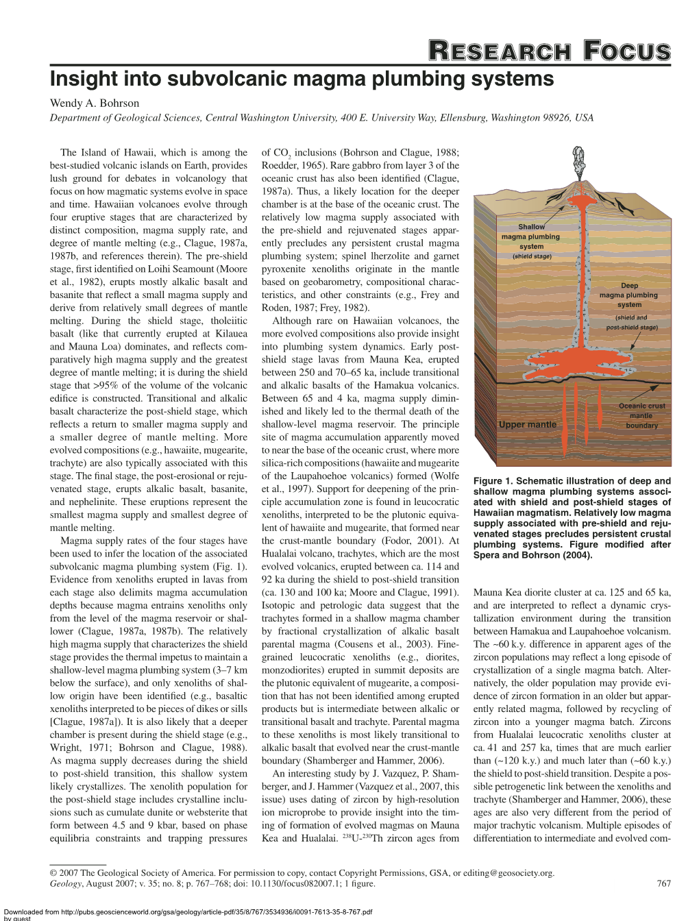 Insight Into Subvolcanic Magma Plumbing Systems Wendy A