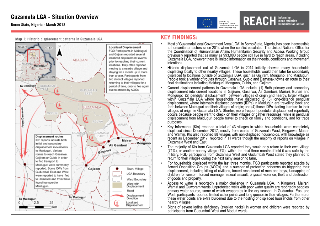 Guzamala LGA - Situation Overview Borno State, Nigeria - March 2018