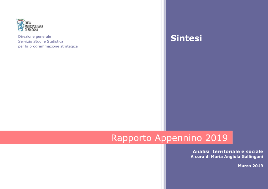 Sintesi Rapporto Appennino 2019