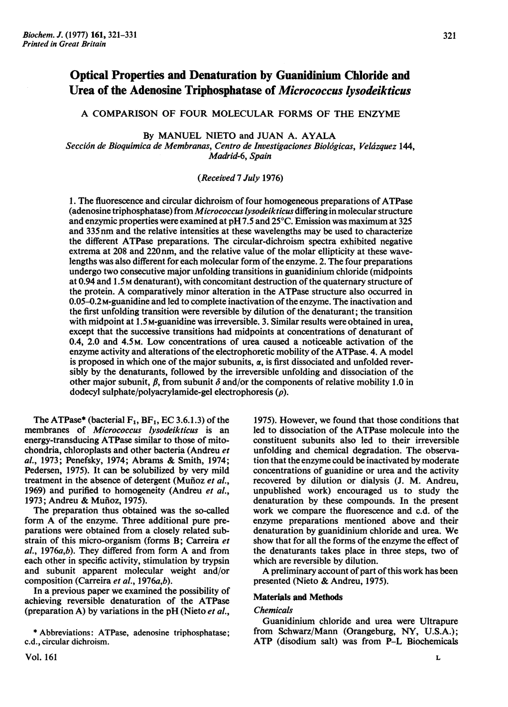 Optical Properties and Denaturation by Guanidinium Chloride and Urea