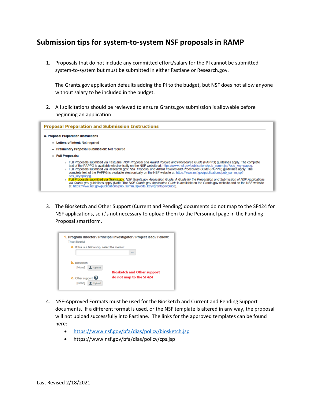 NSF S2S Tip Sheet