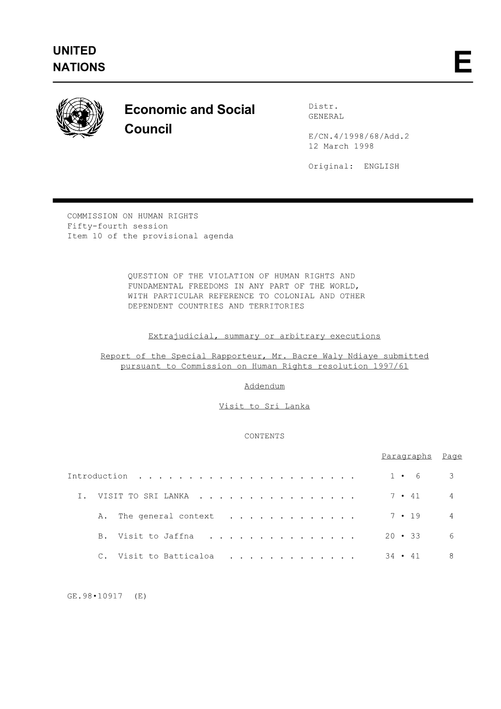 Economic and Social Council