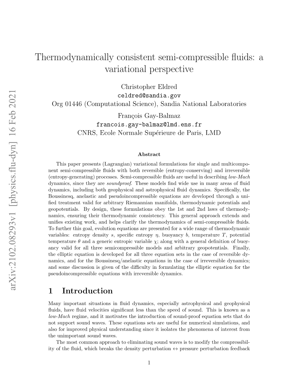 Thermodynamically Consistent Semi-Compressible Fluids: A