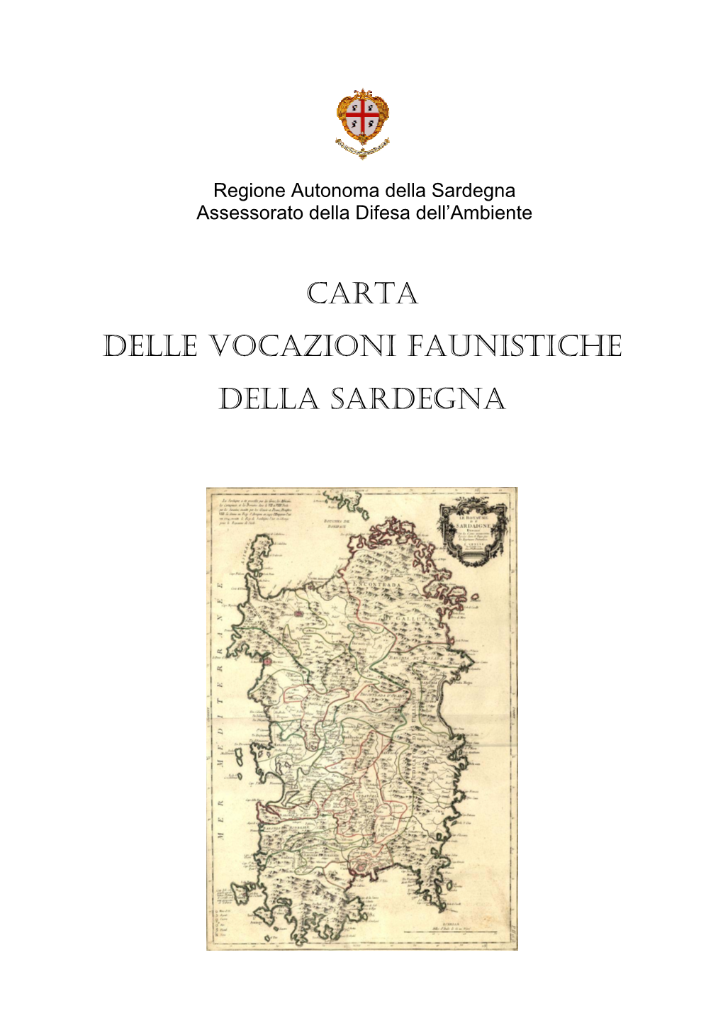 Carta Delle Vocazioni Faunistiche Della Sardegna