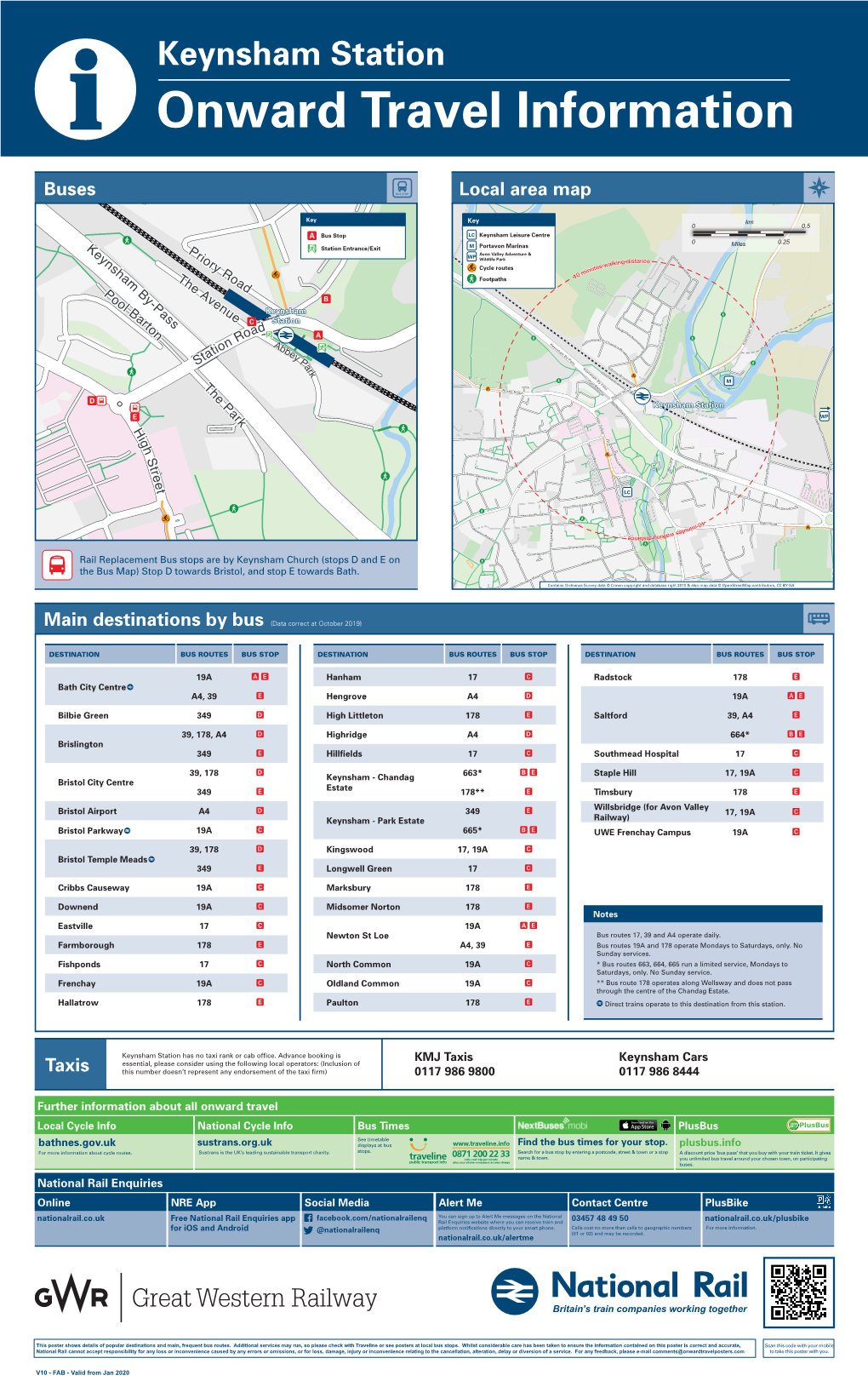 Keynsham Station I Onward Travel Information Buses Local Area Map