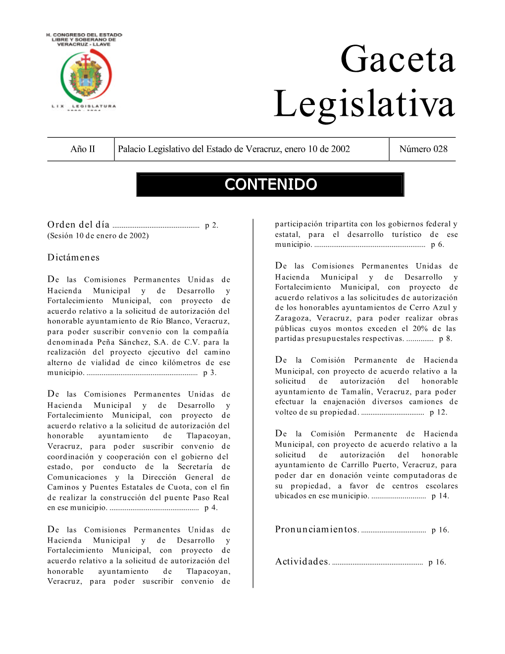 Gaceta Legislativa