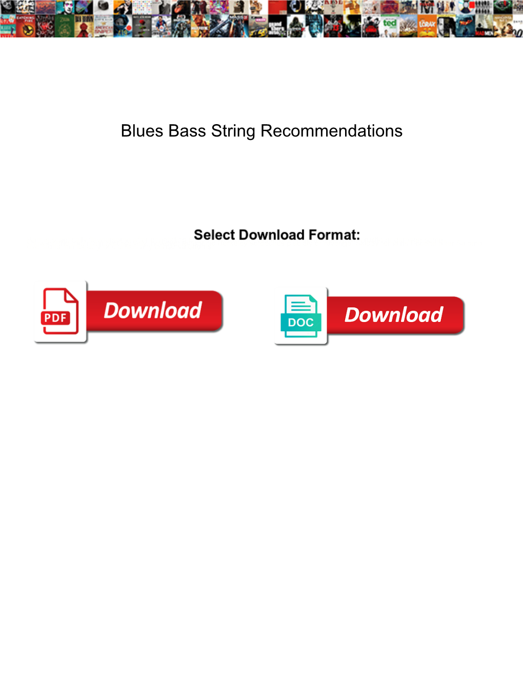 Blues Bass String Recommendations