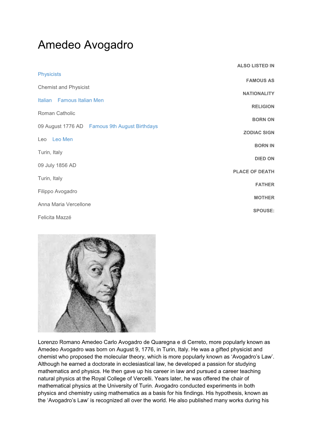 Amedeo Avogadro