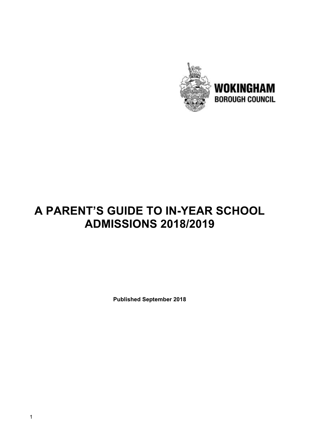 A Parent's Guide to In-Year School Admissions 2018/2019