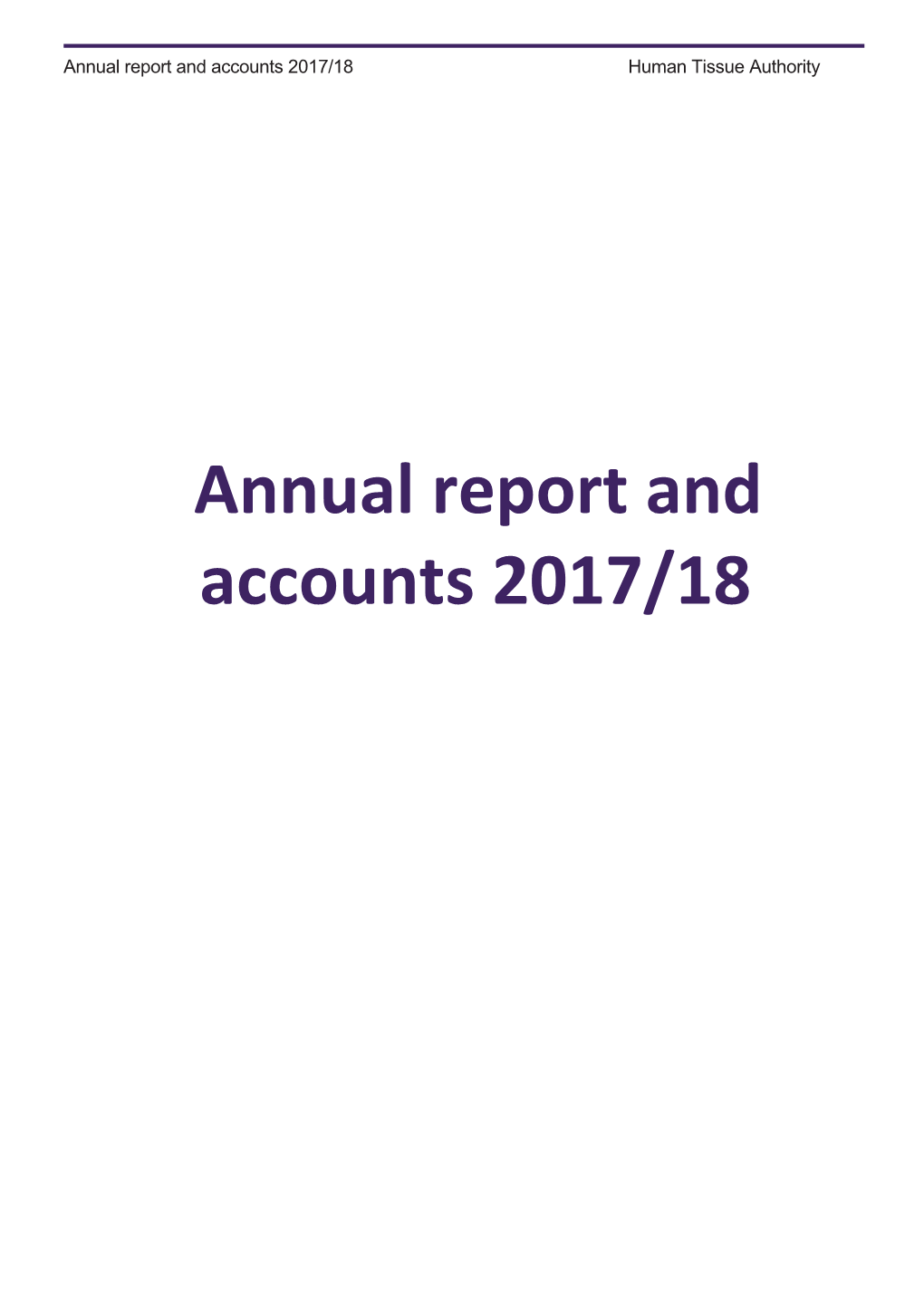 Annual Report and Accounts 2017/18