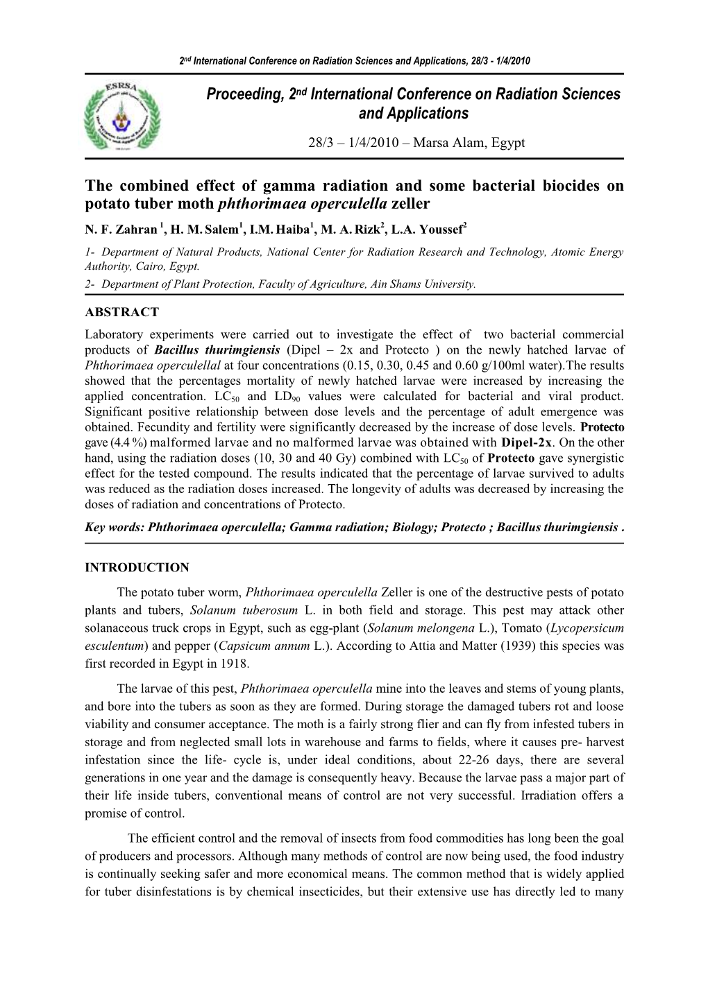 Antioxidative Activity of Radiation Processed