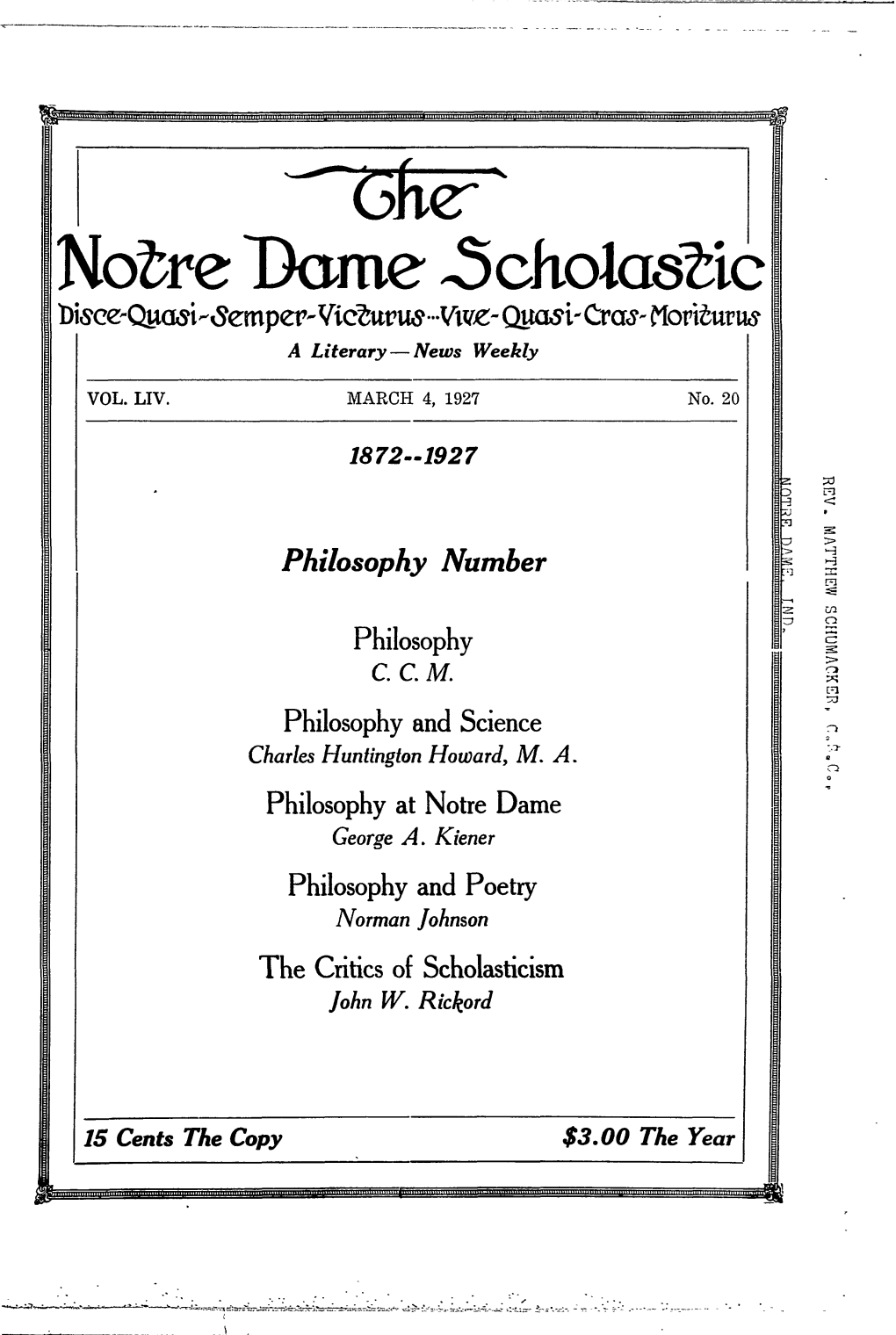 The Notre Dame Scholastic