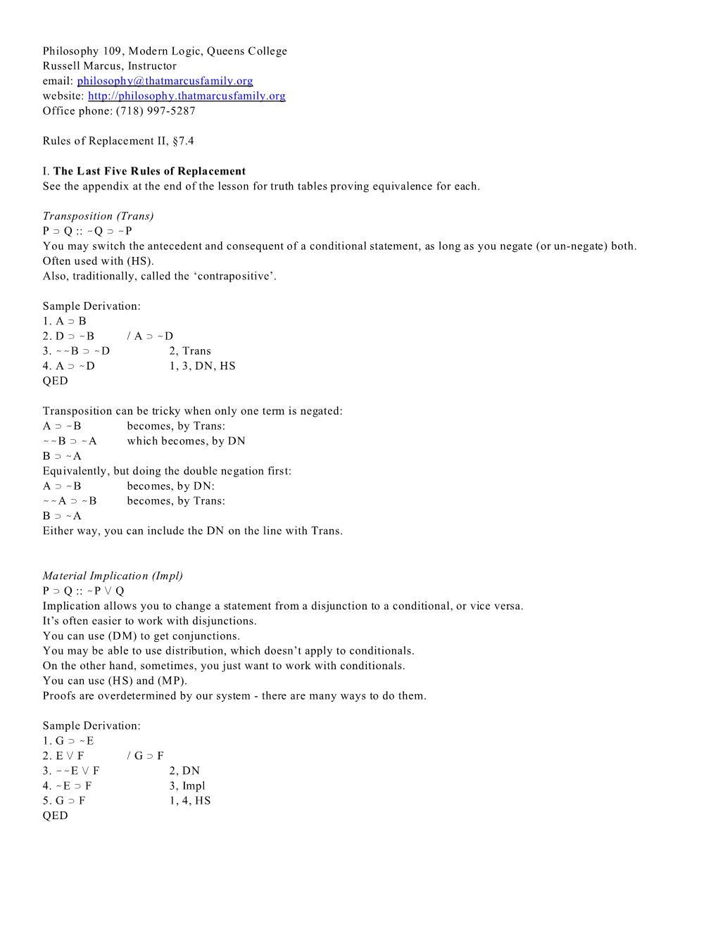 Rules of Replacement II, §7.4