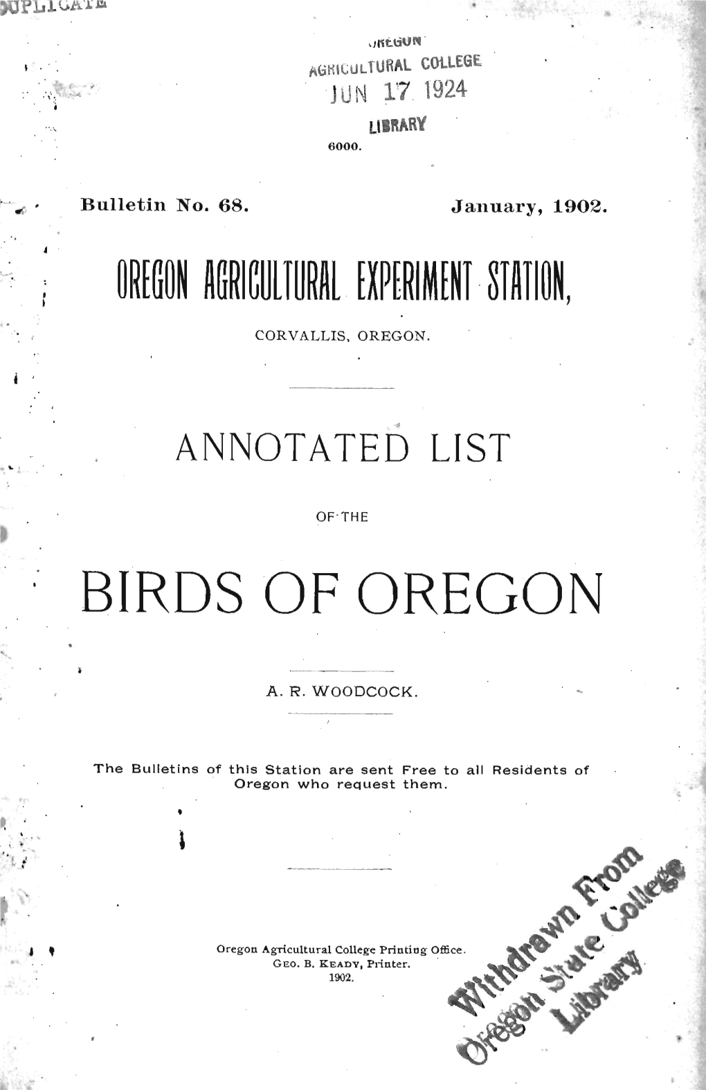 Birds Oforegon