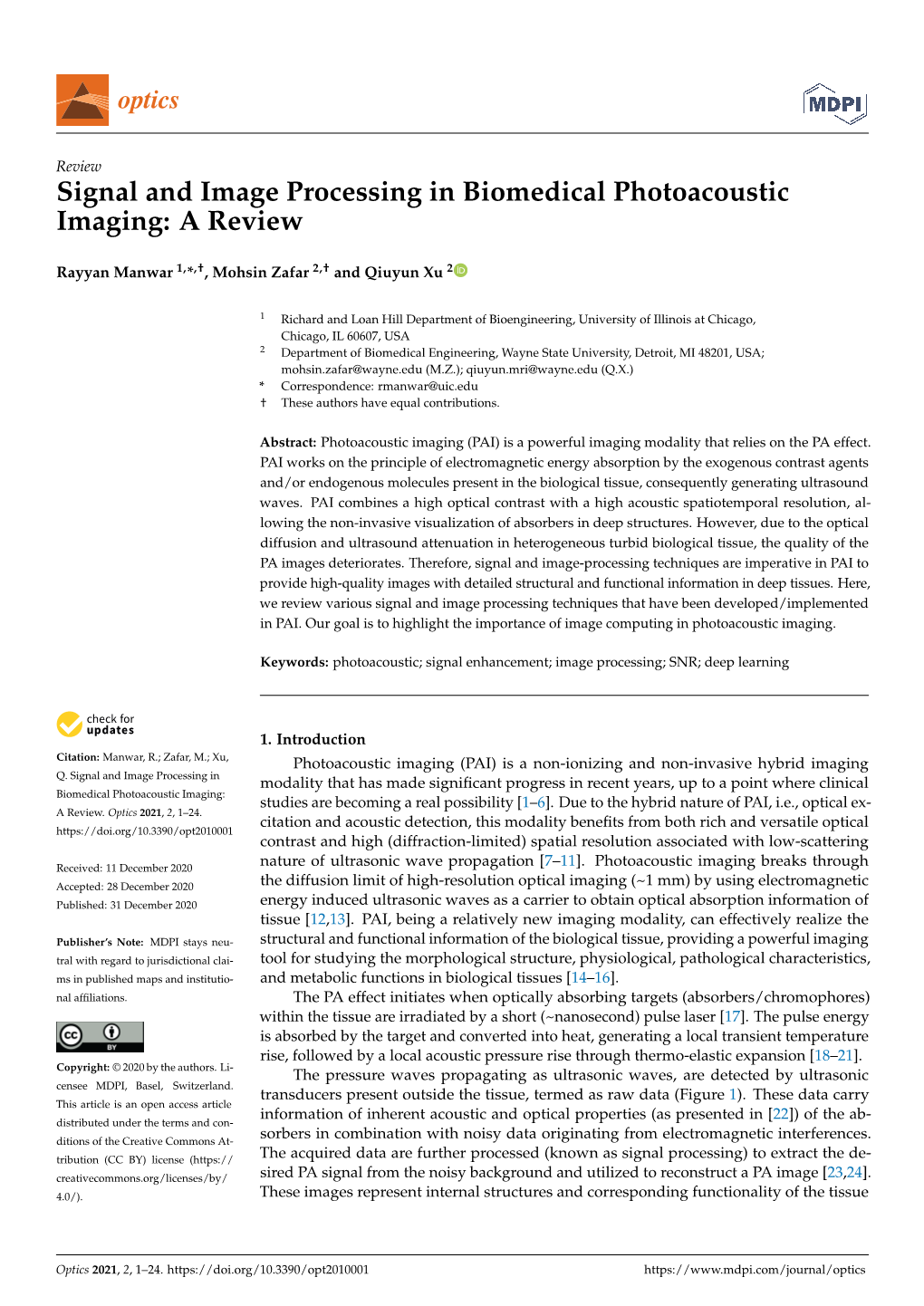 Signal and Image Processing in Biomedical Photoacoustic Imaging: a Review