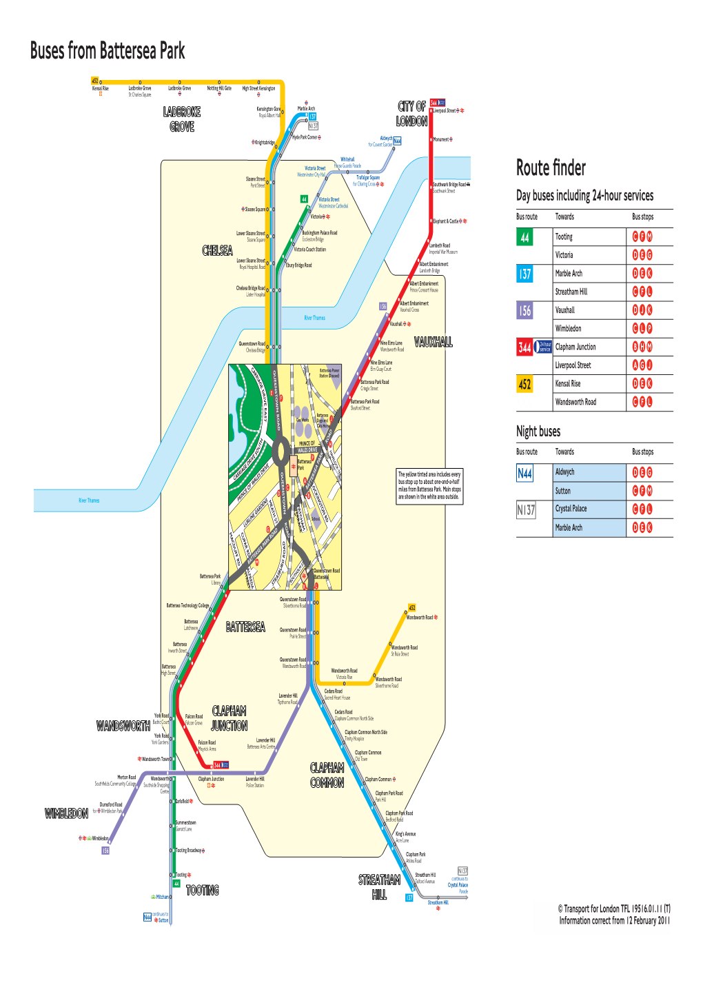 Buses from Battersea Park