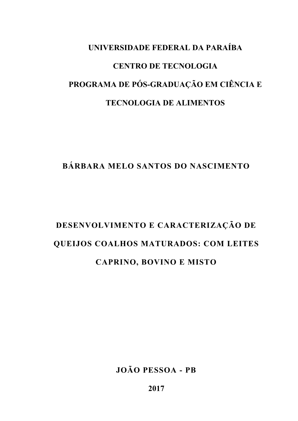 Universidade Federal Da Paraíba Centro De