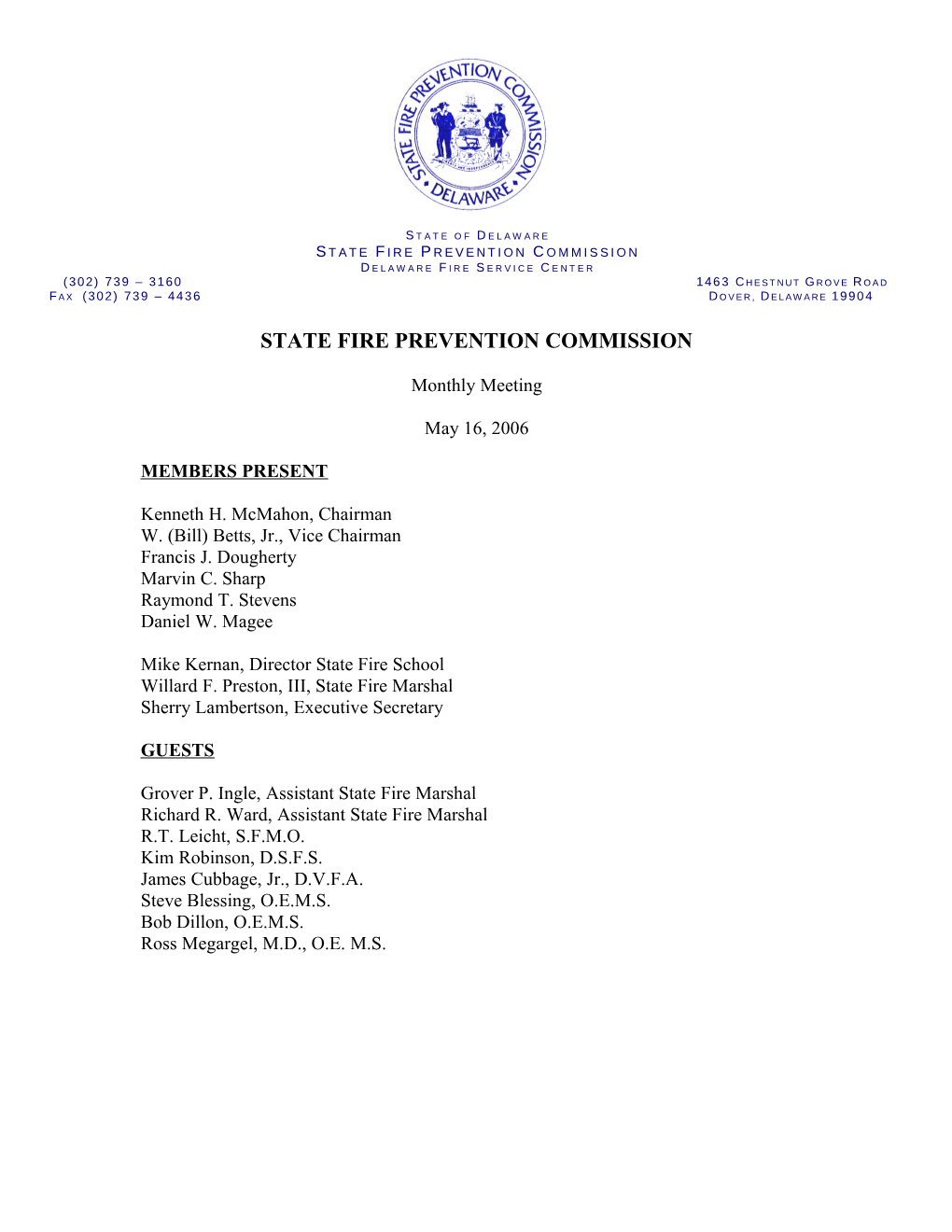 State Fire Prevention Commission s1