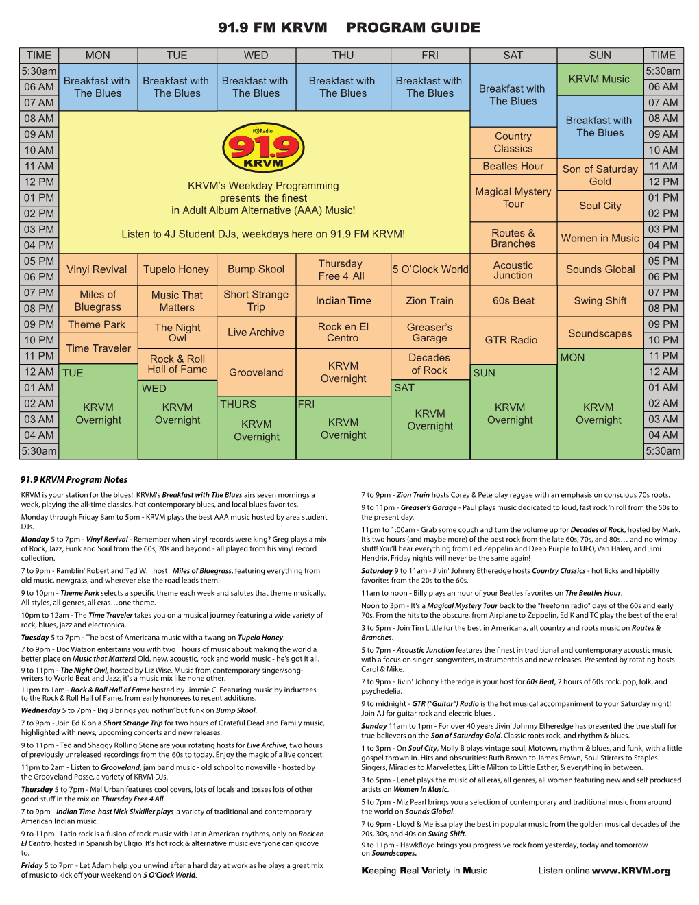 Vertical Program Guide CW 9