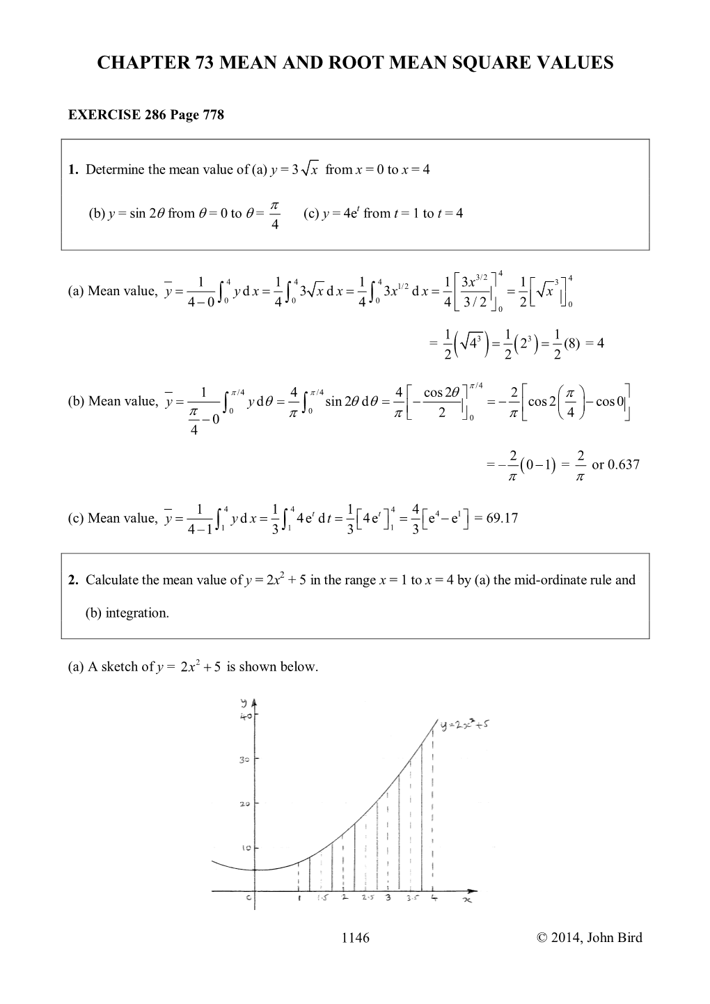 Chapter 73 Mean and Root Mean Square Values