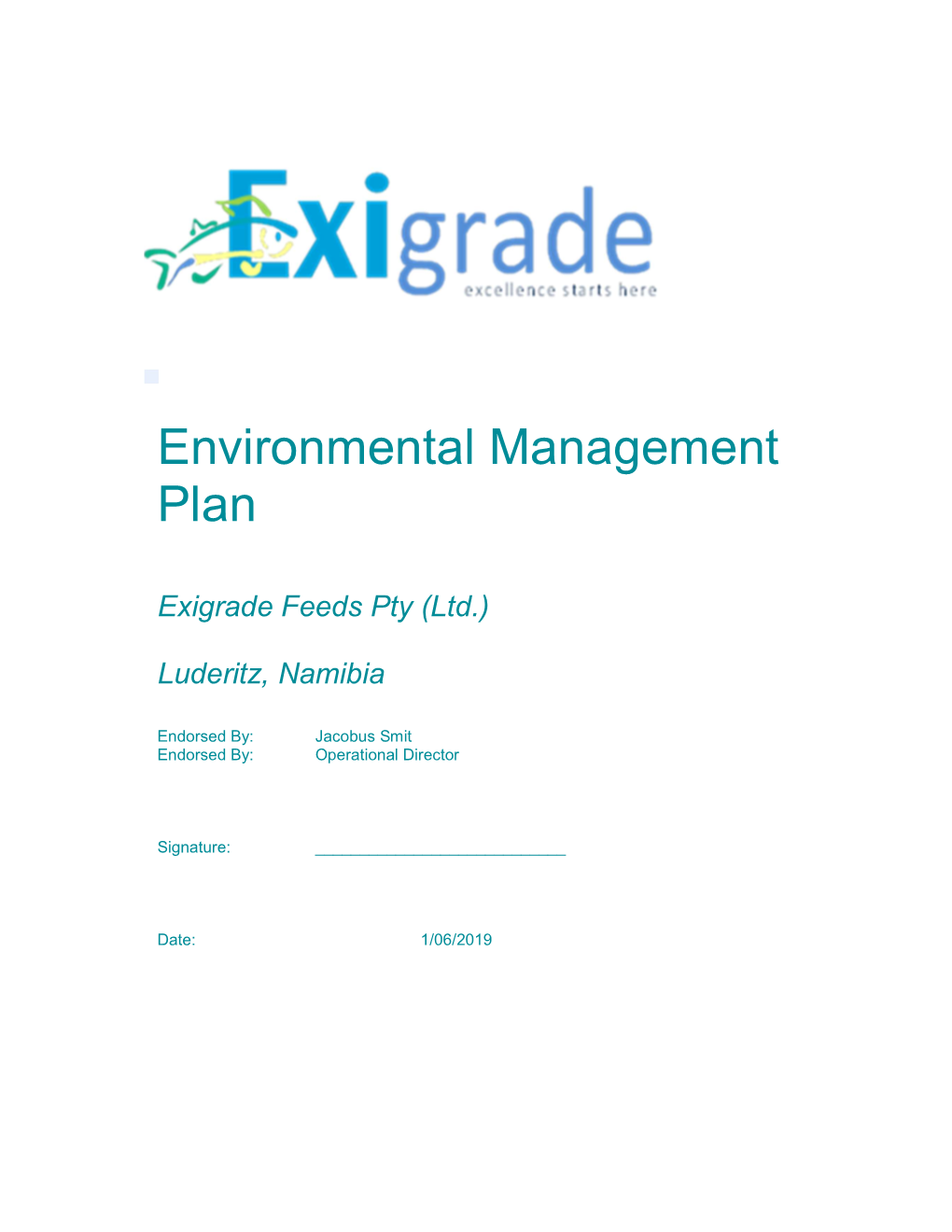 Environmental Management Plan