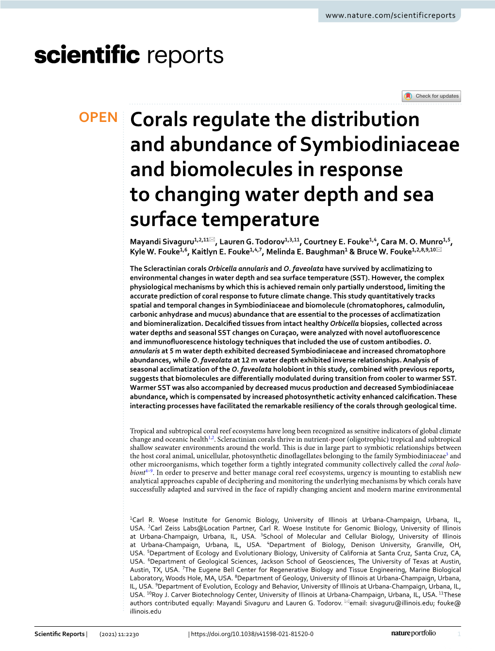 Corals Regulate the Distribution and Abundance of Symbiodiniaceae