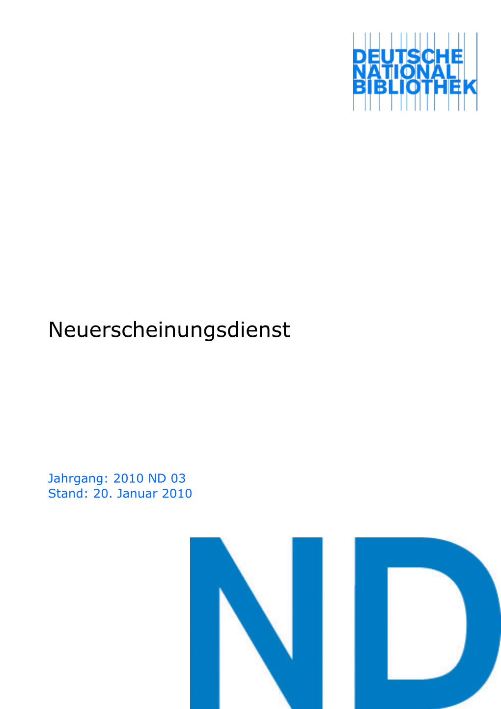 Deutsche Nationalbibliografie 2010 ND 03