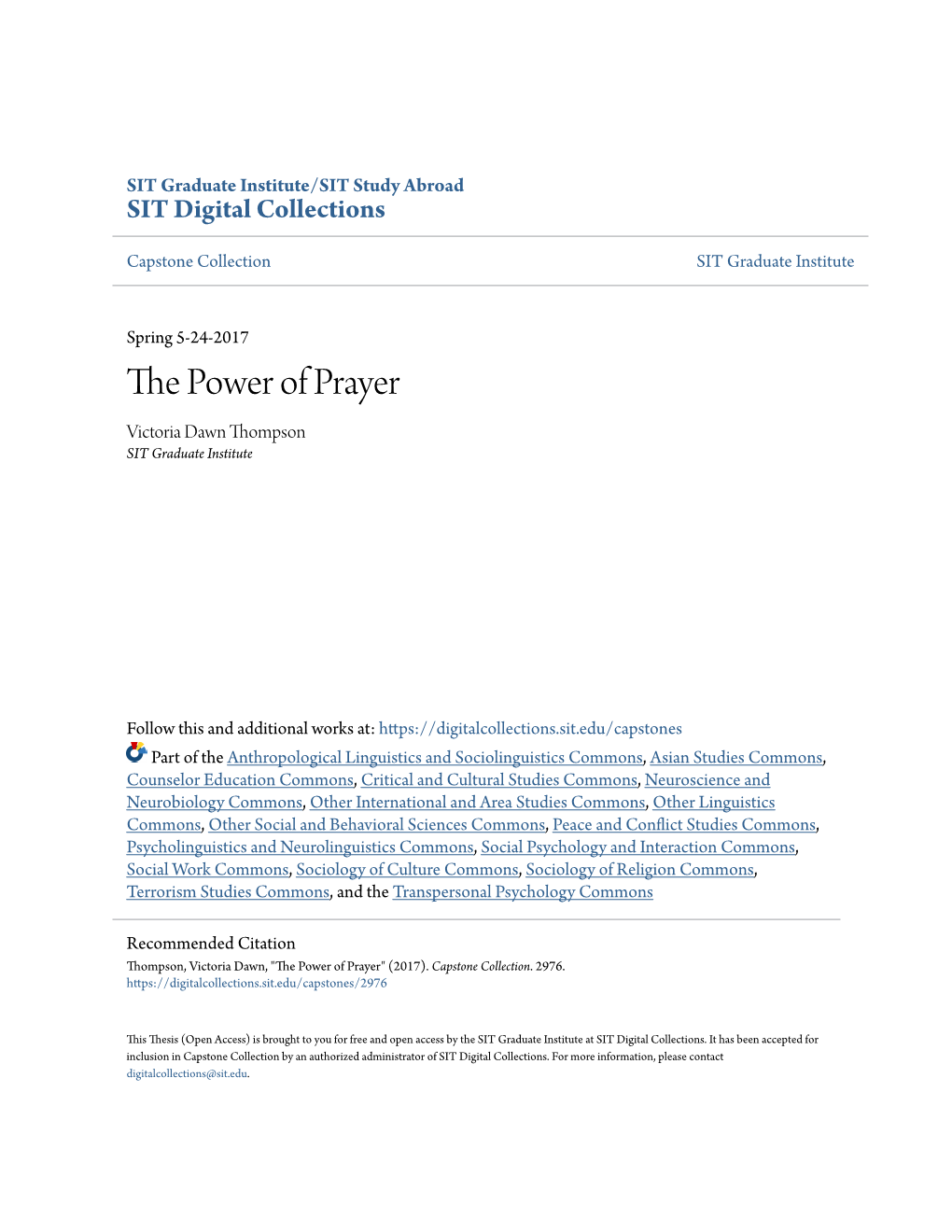 The Power of Prayer