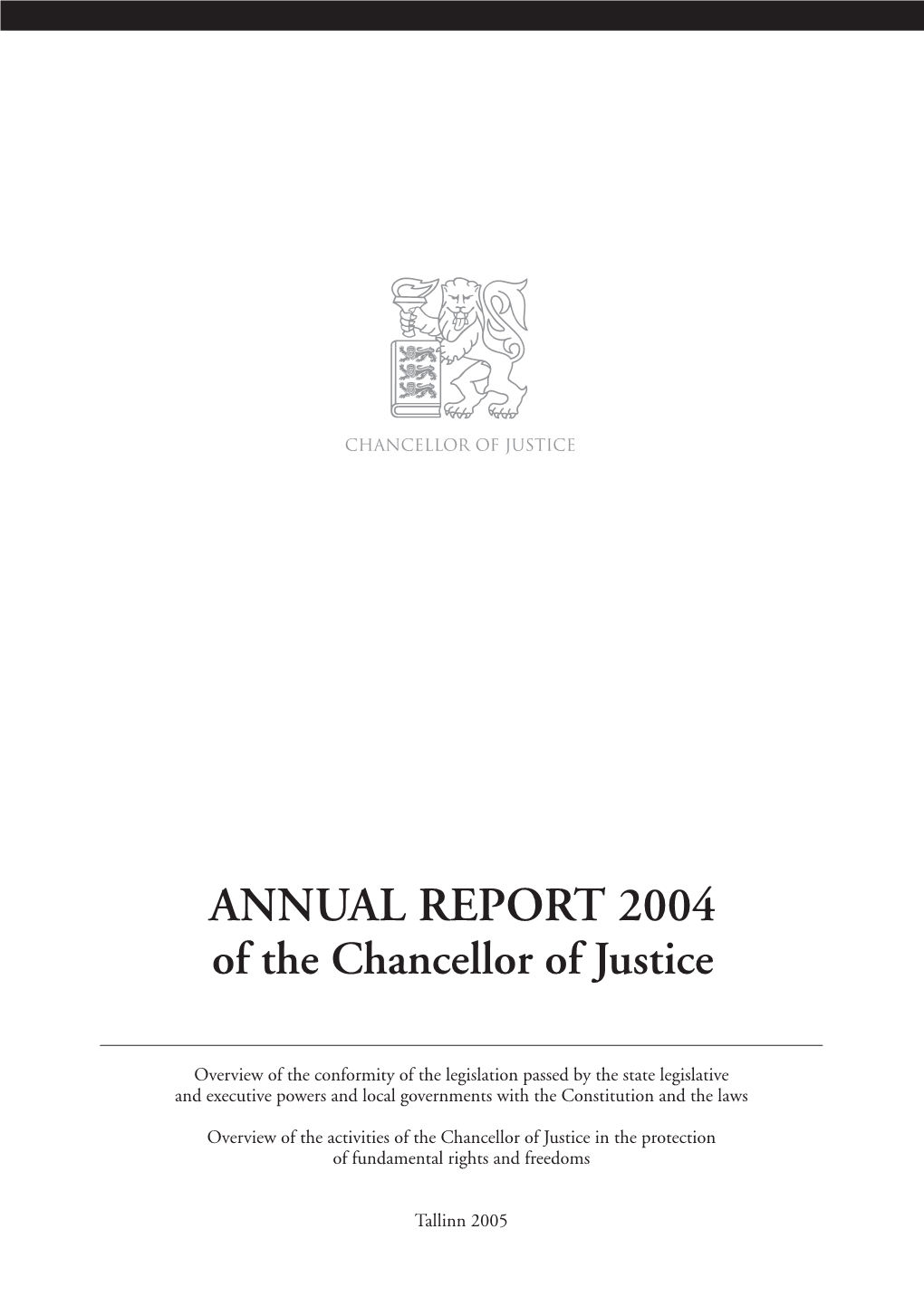 Annual Report of the Chancello