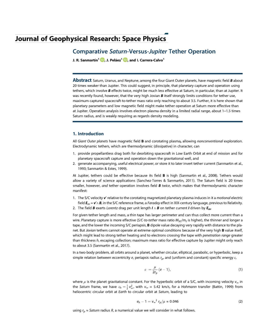 Comparative Saturn-Versus-Jupiter Tether Operation