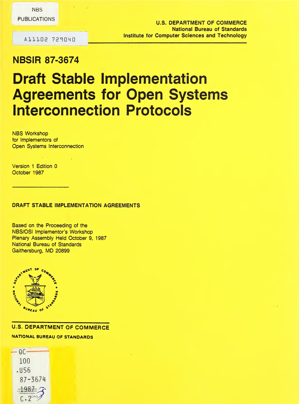 Draft Stable Implementation Agreement for Open