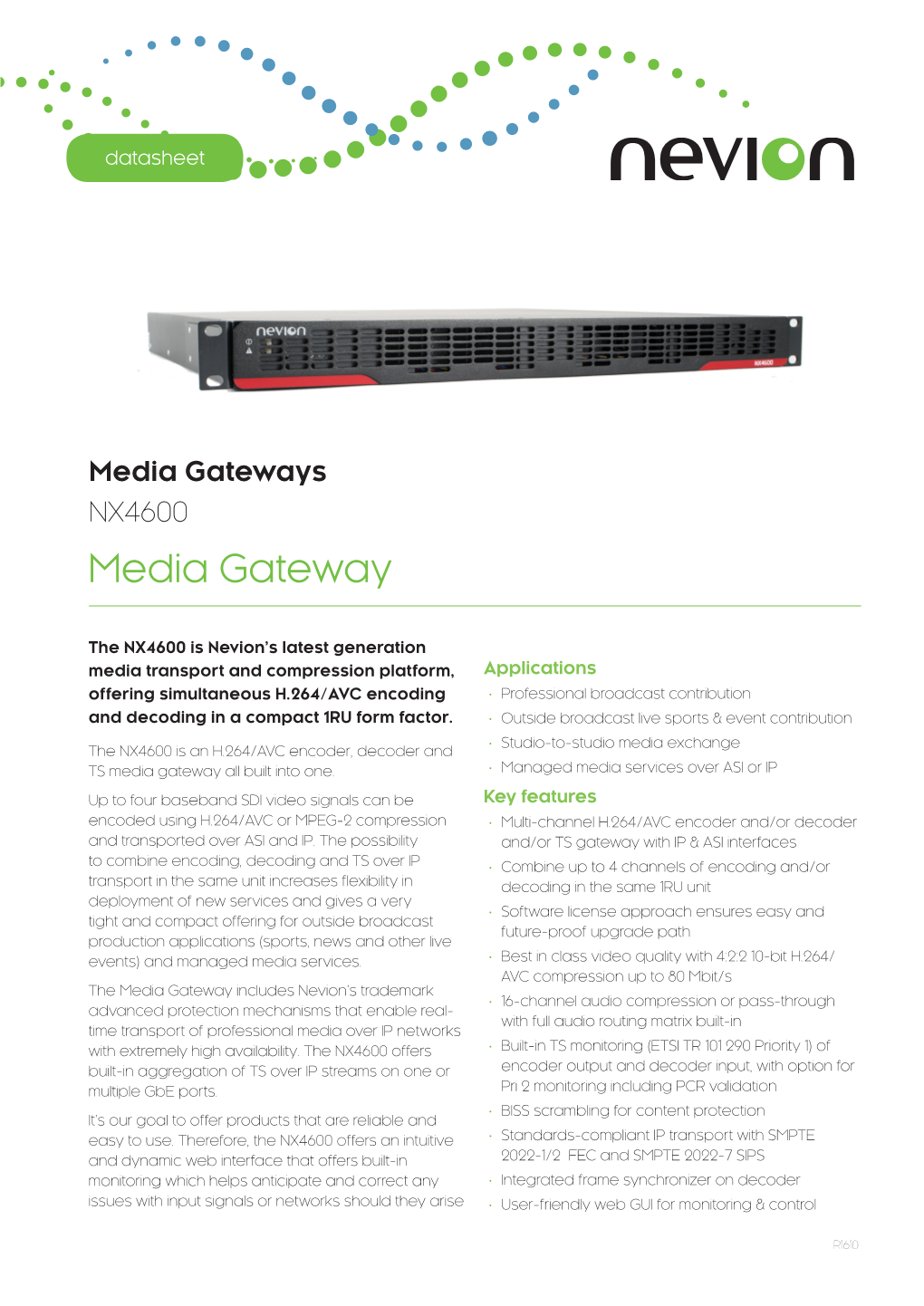 Media Gateways NX4600 Media Gateway