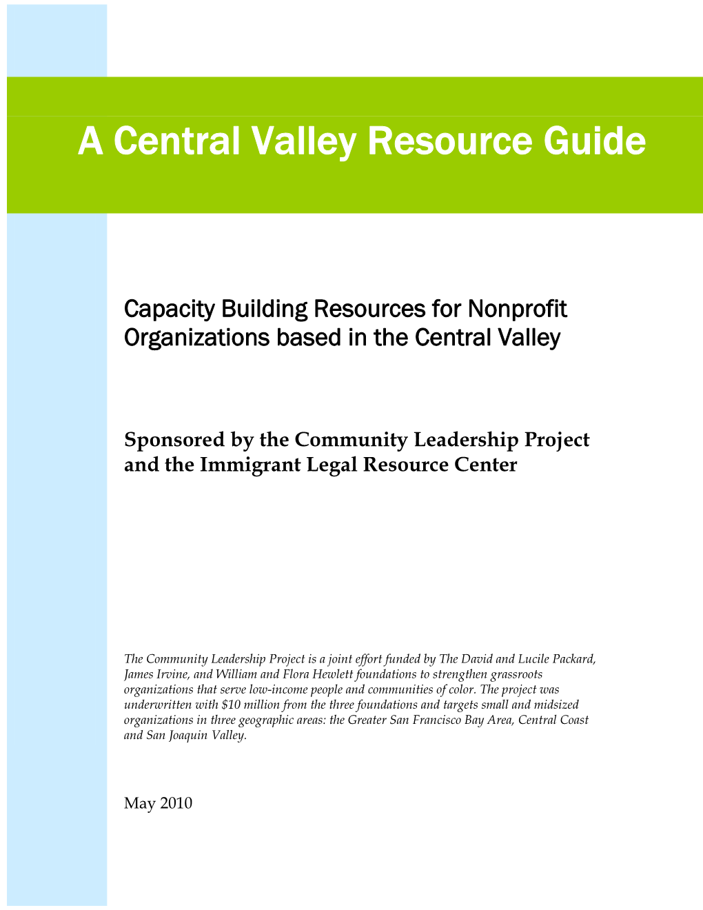 A Central Valley Resource Guide